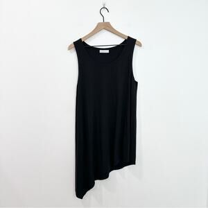 Bryn Walker Asymmetrical Tunic Tank Top Black size Medium